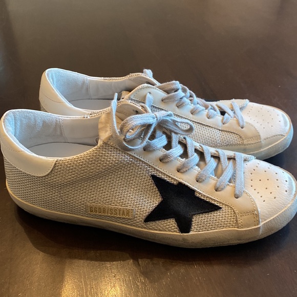 Golden Goose Men’s super star sneakers in leather with mesh insert - Picture 5 of 11